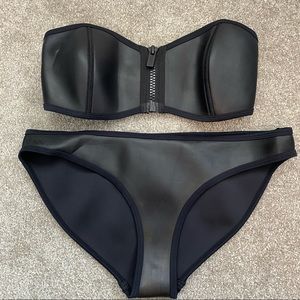 Triangl bikini faux-leather look